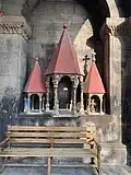 Wooden model of a church