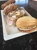 A selection of café cakes including lolly cake from Waimate