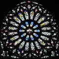 Rose window on the west façade.