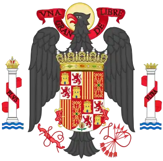 State coat of arms of Francoist Spain 1945–1977.