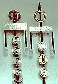 Roman military unit standards with phalerae