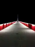 Der Neckarsteg towards Neckarstadt-Ost by night