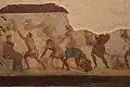Fresco from the Esquiline columbarium with the scene of the founding of Alba Longa[17]