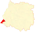 Map of the Pelluhue commune in the Maule Region