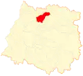 Map of Sagrada Familia commune in the Maule Region