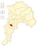 Map of the Villa Alemana commune in the Valparaíso Region