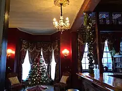 Library at Christmas time