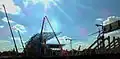 The construction of the stadium