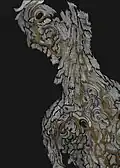 Cork Oak Contours, goldpoint, silverpoint, Jeannine Cook