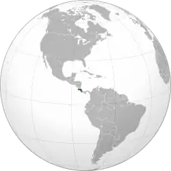 Costa Rica (orthographic projection)