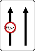 C108-1 Number of lanes with an restriction