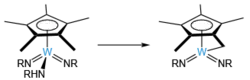 An unsual reaction involving cyclopentadienyl tunsgten complexes