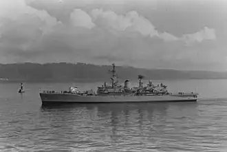 Along with her sister ship Almirante Lynch, the former Almirante Condell, renamed BAE Eloy Alfaro (FM 01). Both ships were handed over by the Chilean Navy to the Navy of Ecuador on 18 April 2008.[32]