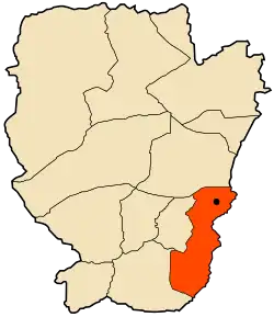 Location of Asla within Naâma Province
