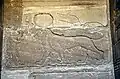 Tefnut and Thoth depicted in relief at the Roman Chapel's Temple of Ed-Dakka.