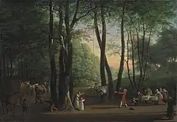 Seen in Parkinson's house: Jens Juel, The Dancing Glade at Sorgenfri, North of Copenhagen, 1800.