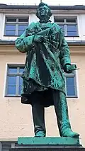 Rietschel Monument Pulsnitz - Saxony - Market Square