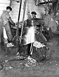 Deboning and cleaning herring at the London Fish Co. 28 Oct 1931.