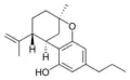 Chemical structure of Δ7-trans-isotetrahydrocannabivarin.