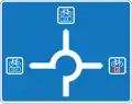 F21.4: Map-type advance direction sign