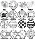 Twenty-three other icons that were commissioned representing different city departments could be placed on the flag for that department.