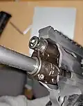 Desert Tech WLVRN with the Gas Block Pic rail removed (from the MDRX) and the new Chassis overhand