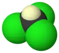 Spacefill model of deuterated chloroform