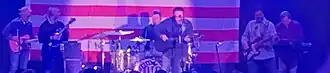 Country music band Diamond Rio on a stage.