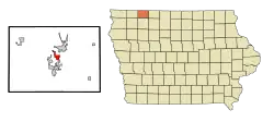 Location of Okoboji, Iowa
