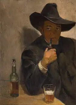 Self-portrait with Broad-Brimmed Hat, 1907, 84.5 × 61.5&nbsp;cm. Museo Dolores Olmedo