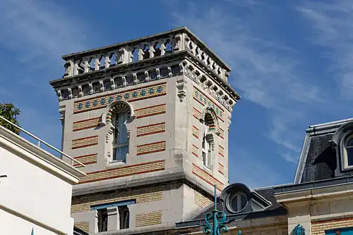Detail of the Pernot Biscuit Factory (Rue Courtepée no. 10–18), Dijon, France, 1879