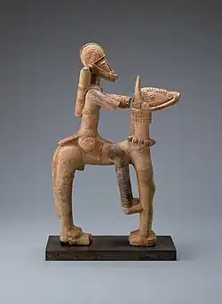 Equestrian figure; 13th–15th century; height: 70.5&nbsp;cm; National Museum of African Art (Washington D.C., USA)