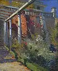 Sunken Garden Beneath Wall, Villa Francesca, Setauket, Long Island, 1915