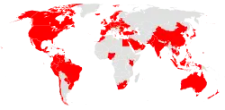 Countries with Domino's Pizza restaurants