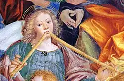 3-hole tabor-pipes played in a pair, Renaissance.
