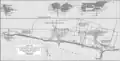Detailed map of the mine shafts and levels.