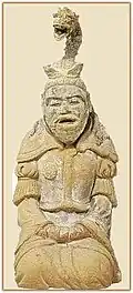 Ryū-ō 竜王 (Dragon King) Sanskrit = Naga-Raja, 7th Century, Hōryū-ji Temple, Japan.