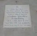 Text on Drakenberg's house in Aarhus