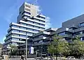 Building at Herzogstrasse 15 in Düsseldorf, built 1974–1986, head office of WestLB until 2012, now Herzogterrassen commercial complex[79]
