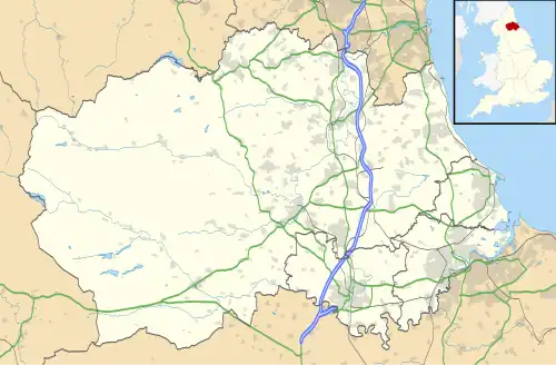 Wackerfield is located in County Durham