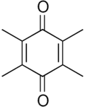 Structural formula of duroquinone