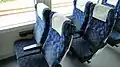 E257-500 series standard-class seating in August 2011