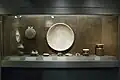 Museum interior; display case of Early Cycladic II findings