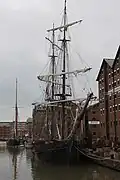 EOP during filming Alice in Wonderland Through the Looking in Gloucester