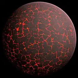 Image 6Artist's conception of Hadean Eon Earth, when it was much hotter and inhospitable to all forms of life. (from History of Earth)