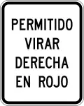 R2-11 Right turn on red light permitted