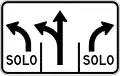 R2-19b Advance lane control at intersection
