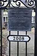 Historical marker outside of Libbey House, 2018