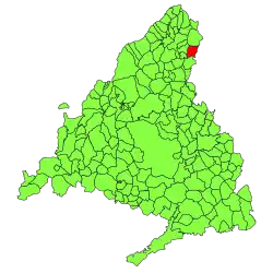 Municipal location within the Community of Madrid.