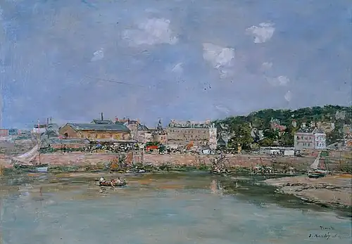 Eugène Boudin. The port of Trouville, 1884.